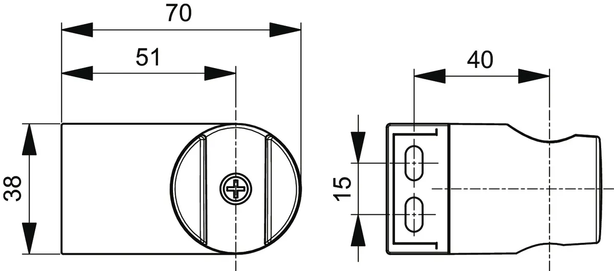Brausehalter Idealrain Cube, Chrom Brausehalter Idealrain Cube, Chrom