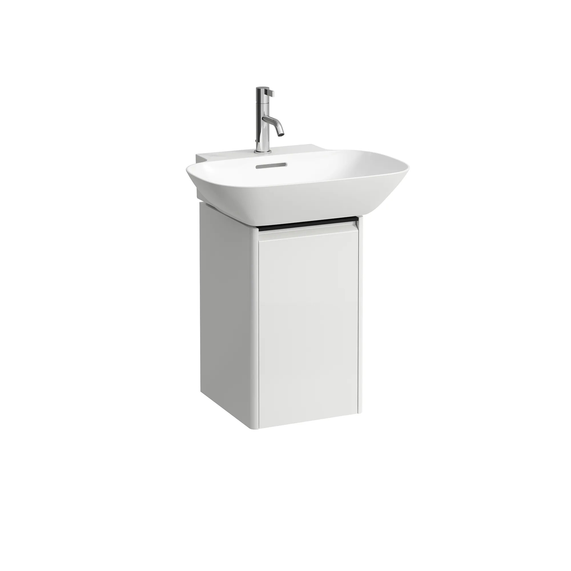 Waschtischunterbau BASE für INO 339x317x515 1 Tür Scharnier links mit Griff aluminium schwarz für Waschtisch H810302 weiß matt Waschtischunterbau BASE für INO 339x317x515 1 Tür Scharnier links mit Griff aluminium schwarz für Waschtisch H810302 weiß matt