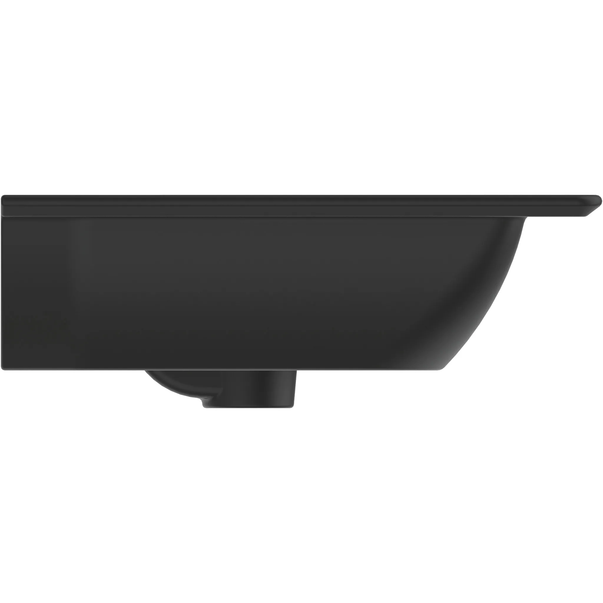 Waschbecken „ConnectAir“ 84 × 46 × 16,5 cm, Hahnlochposition mittig in Schwarz Matt Waschbecken „ConnectAir“ 84 × 46 × 16,5 cm, Hahnlochposition mittig in Schwarz Matt