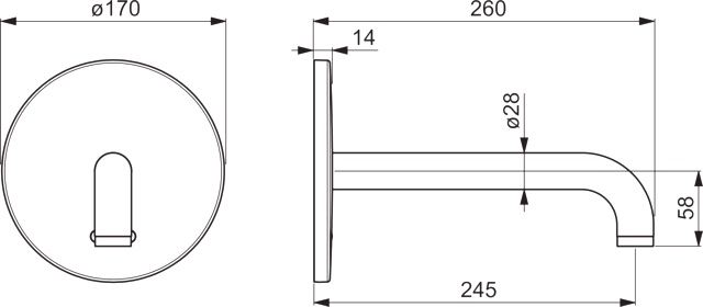 HA Fertigset für Waschtisch-Batterie HANSAELECTRA 8180 Rosette rund 3 V, Bluetooth Ausladung 245 mm Chrom