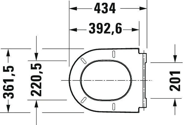 Duravit WC-Sitz „D-Neo“ 37,6 × 44,1 × 4,3 cm