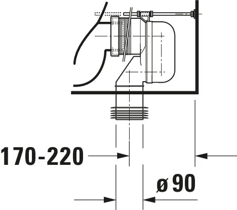 Stand-WC Kombi DuraStyle 700 mm, TS fürSPK, fürSW mitverd.Anschl., weiß