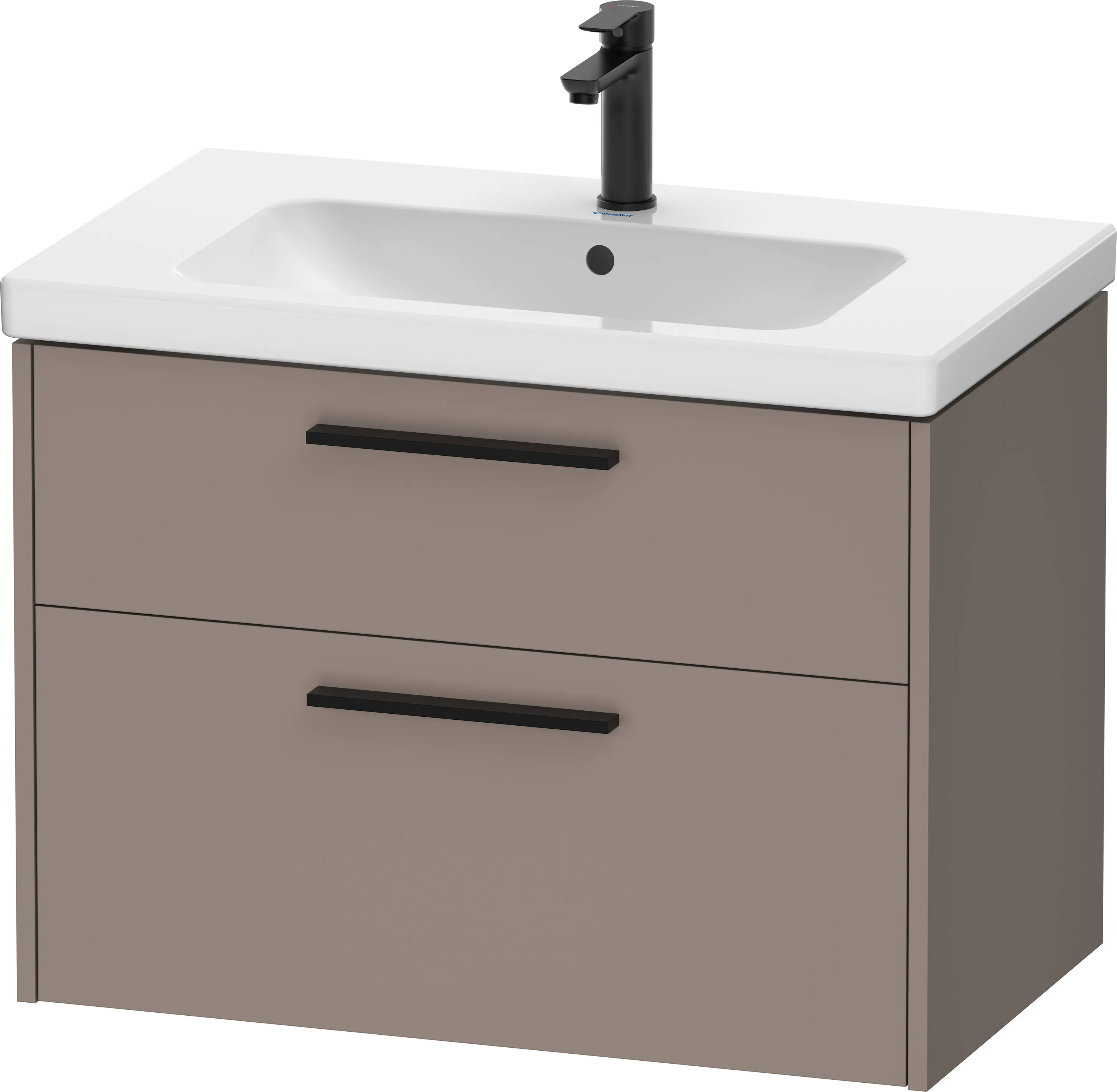 Duravit Waschtischunterschrank Wandhängend „D-Code“ 78,4 × 55,5 × 46 cm in Basalt Matt