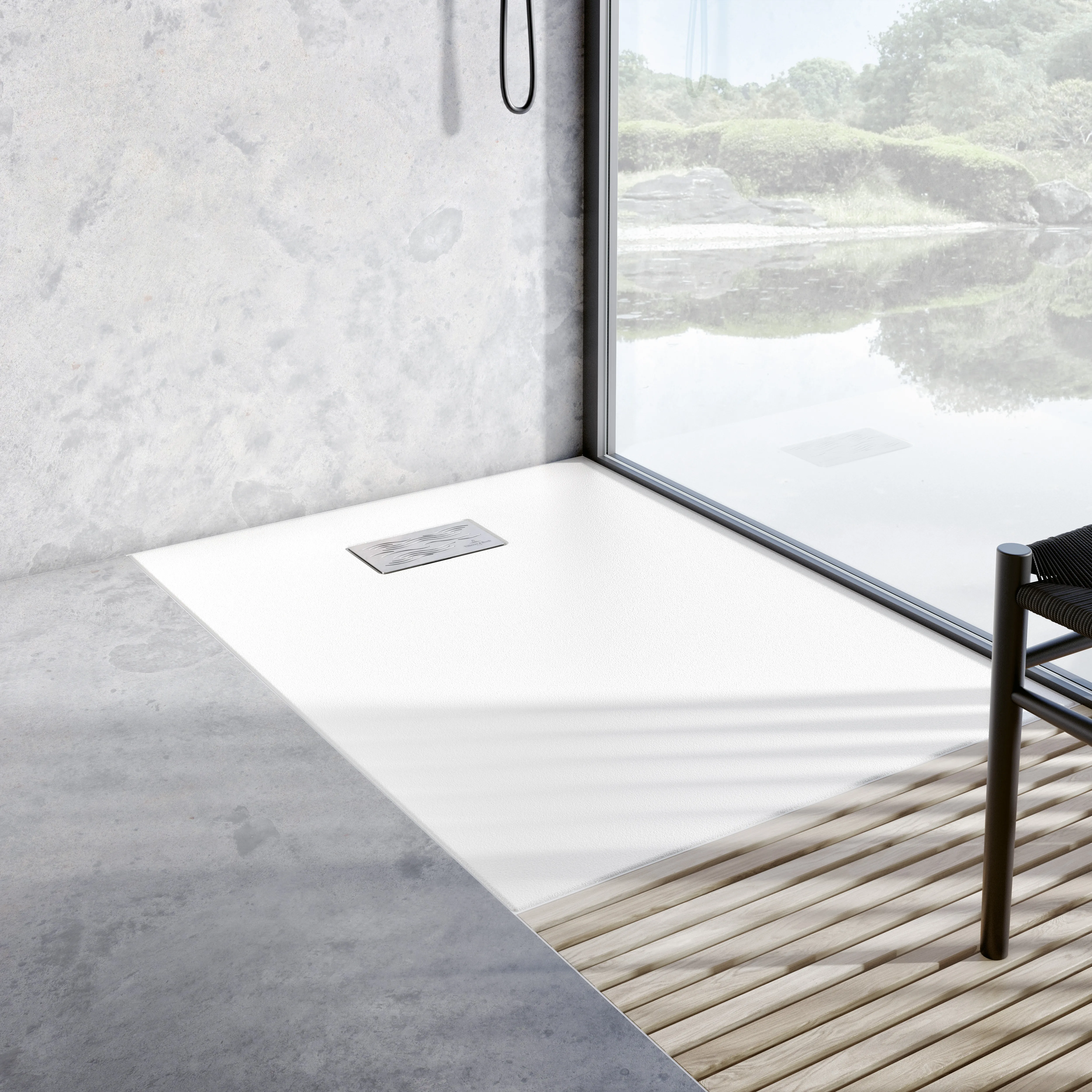 Villeroy & Boch rechteck Duschwanne „Le Valence“ für Aufsatz bzw. flächenbündigen Einbau 90 × 120 cm