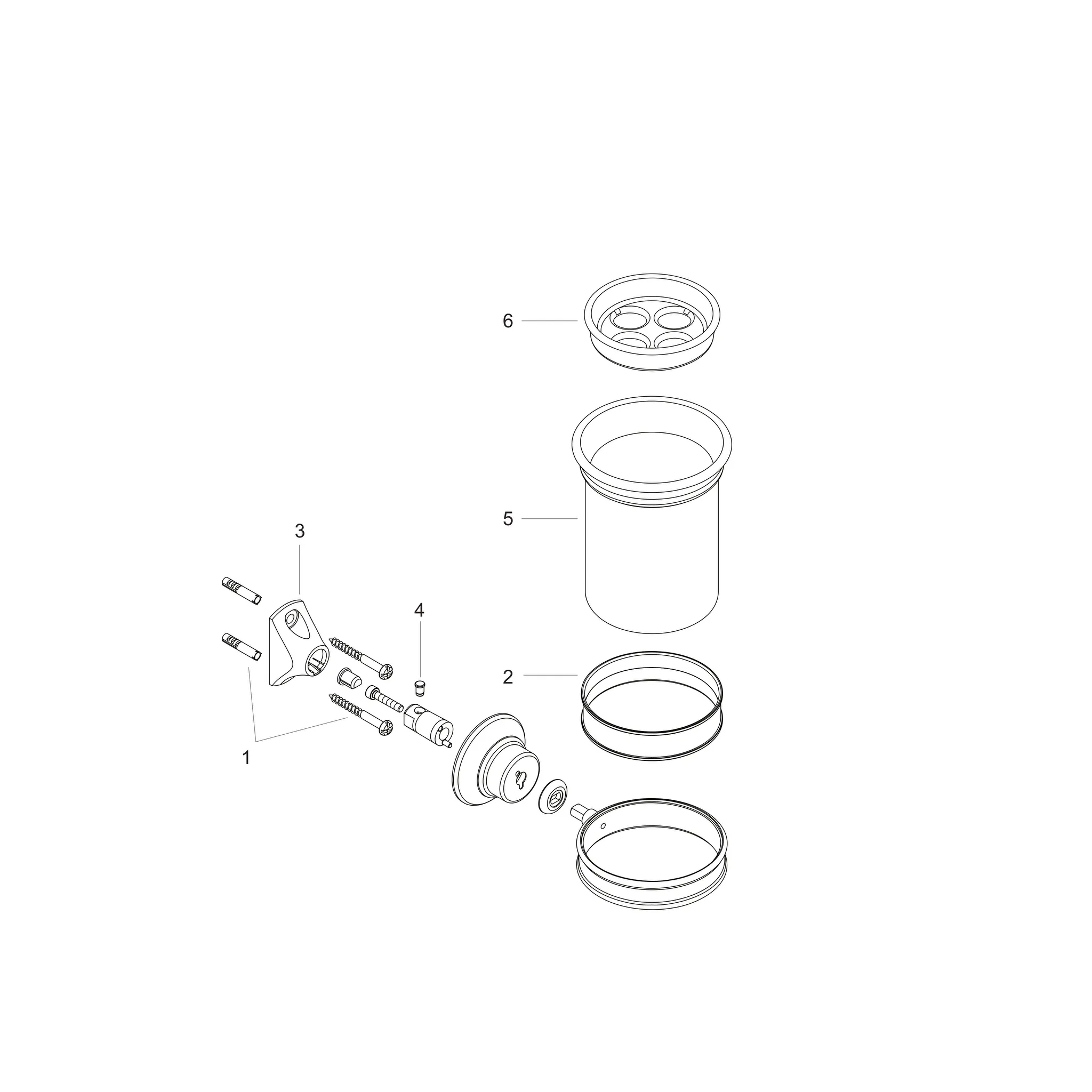 Zahnglas Axor Montreux chrom mit Halter Zahnglas Axor Montreux chrom mit Halter