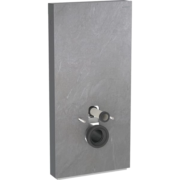 Monolith Plus Sanitärmodul für Wand-WC, 101 cm, Frontverkleidung aus Steinzeug: Steinzeug Schieferoptik, Aluminium schwarzchrom Monolith Plus Sanitärmodul für Wand-WC, 101 cm, Frontverkleidung aus Steinzeug: Steinzeug Schieferoptik, Aluminium schwarzchrom