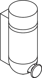 HEWI Seifenspender „System 800K“ 12,1 × 20,8 × ⌀ 7,5 cm HEWI Seifenspender „System 800K“ 12,1 × 20,8 × ⌀ 7,5 cm