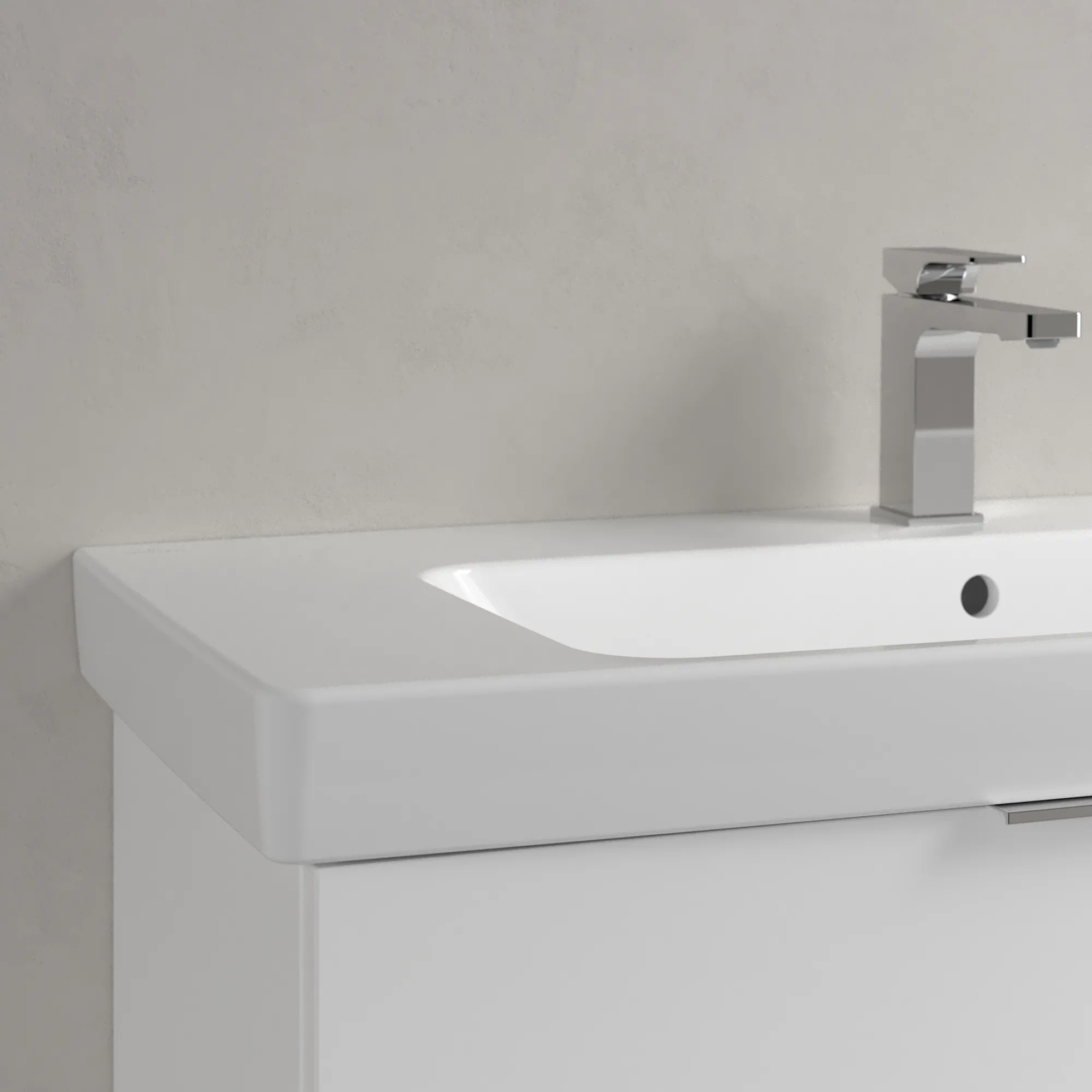 Villeroy & Boch Waschbecken „Architectura“ 1000 × 460 × 165 mm, ohne Hahnlochbohrung, für Becken mittig