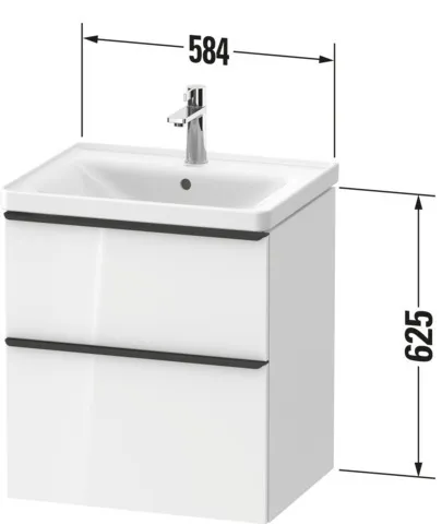 Duravit Waschtischunterschrank wandhängend „D-Neo“ 58,4 × 62,5 × 45,2 cm in Eiche Marmoriert Duravit Waschtischunterschrank wandhängend „D-Neo“ 58,4 × 62,5 × 45,2 cm in Eiche Marmoriert