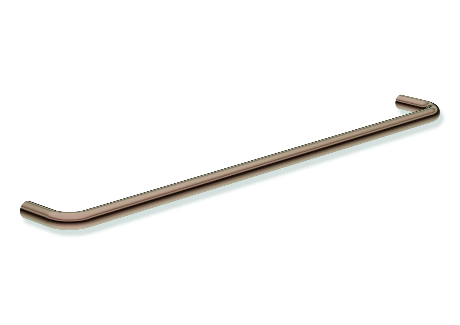 HEWI Badetuchhalter Serie 480, Edelstahl PVD kupfer glänzend, Achsmaß 600 mm, Tiefe 75 mm, Durchmesser 18 mm