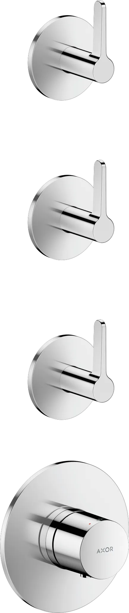 Hansgrohe AXOR One Thermostatmodul Unterputz für 3 Verbraucher mit Hebelgriff Chrom