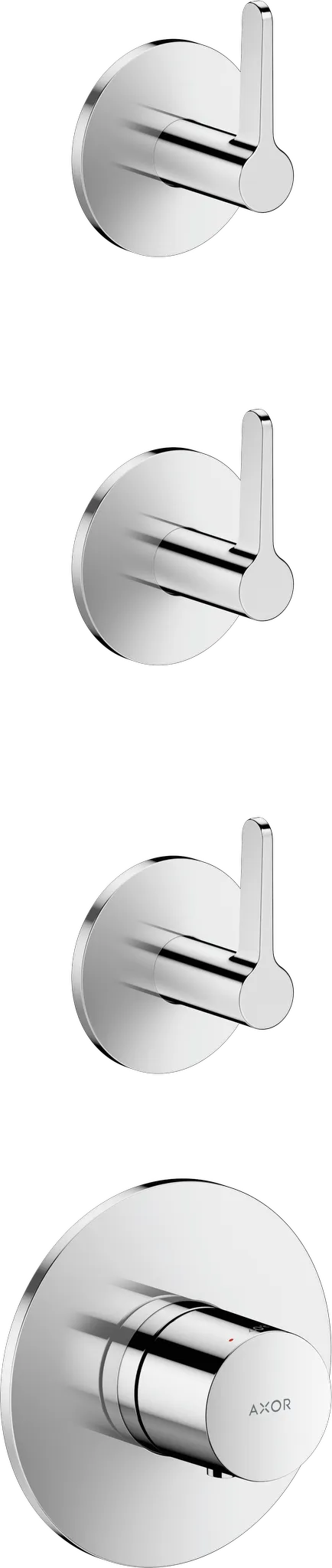 Hansgrohe AXOR One Thermostatmodul Unterputz für 3 Verbraucher mit Hebelgriff Chrom Hansgrohe AXOR One Thermostatmodul Unterputz für 3 Verbraucher mit Hebelgriff Chrom
