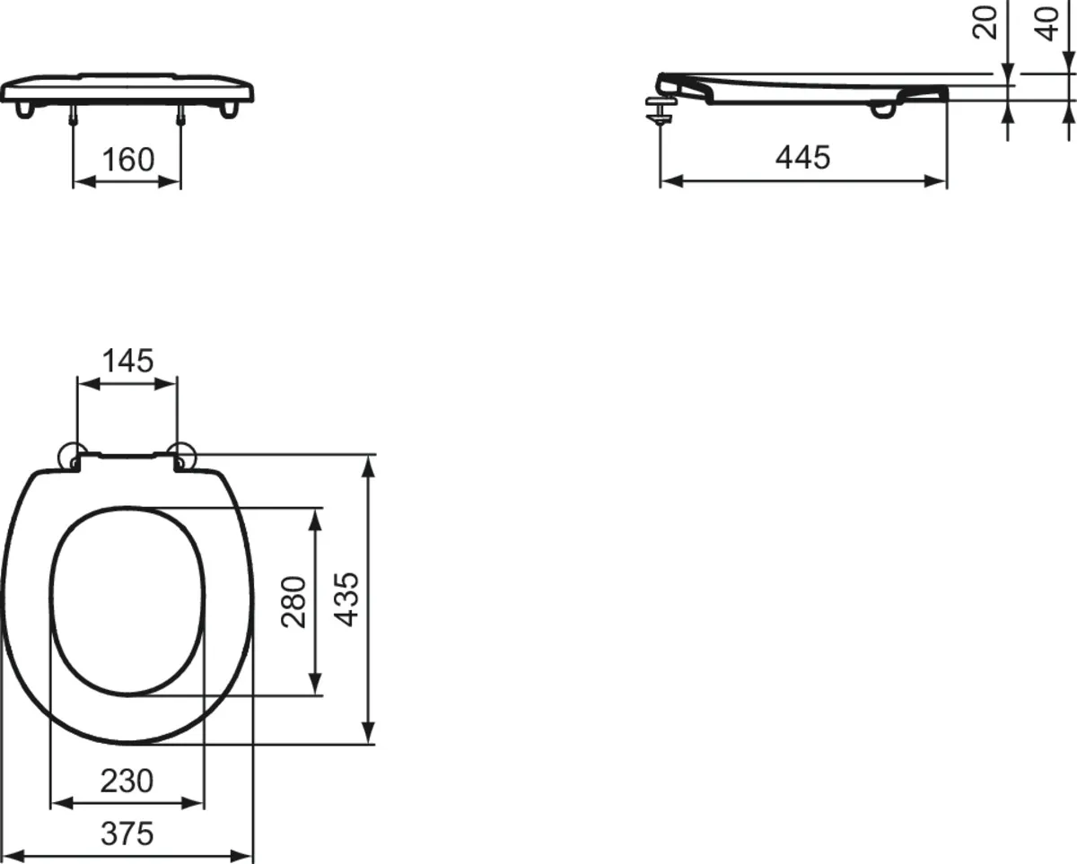 Ideal Standard WC-Sitz „Contour21+“ in Grau Ideal Standard WC-Sitz „Contour21+“ in Grau