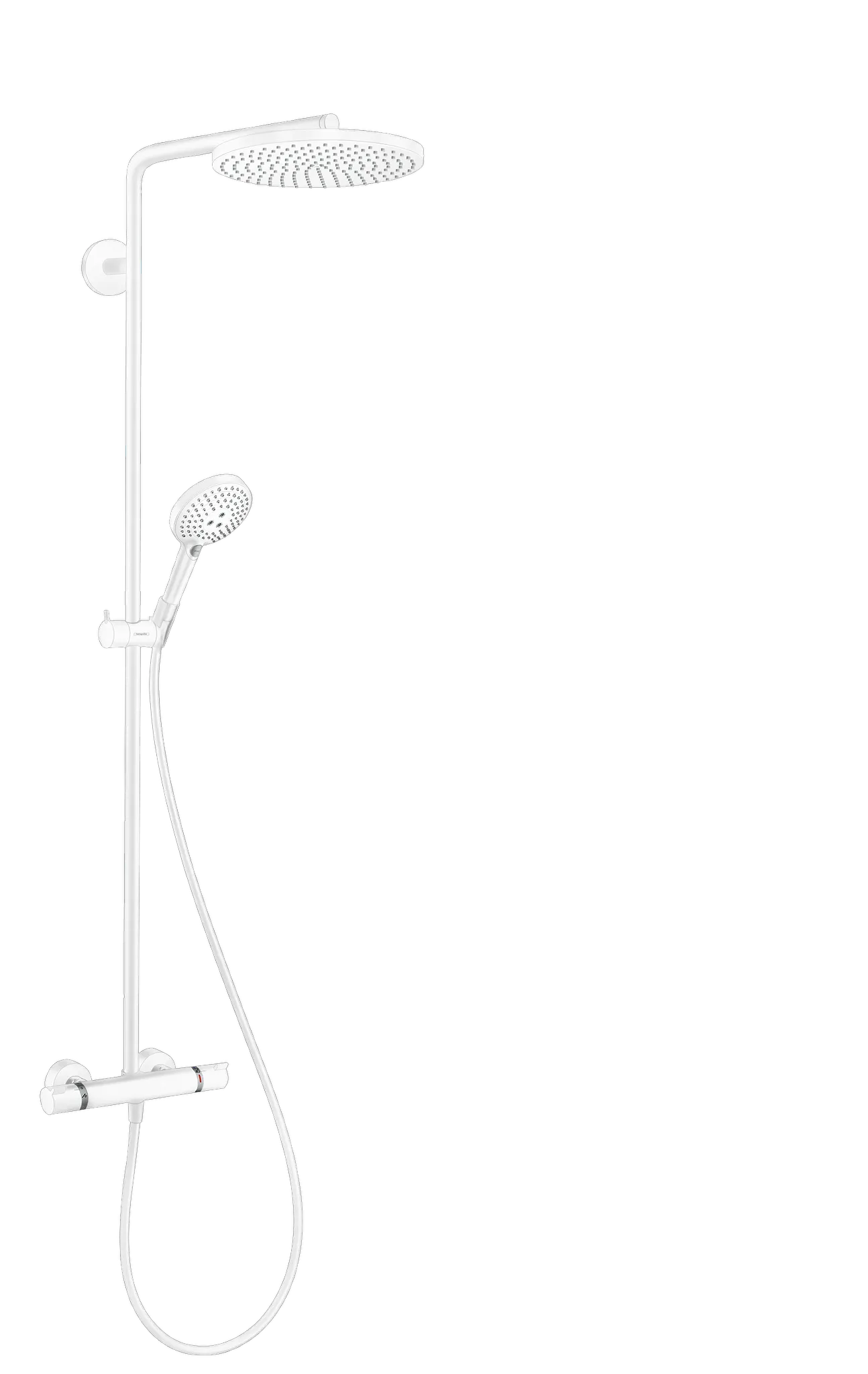 Hansgrohe Raindance Select S Showerpipe 240, PowderRain, 16 l/min, Thermostat Ecostat Comfort, Aufputzinstallation, DN15, G 1/2 Hansgrohe Raindance Select S Showerpipe 240, PowderRain, 16 l/min, Thermostat Ecostat Comfort, Aufputzinstallation, DN15, G 1/2