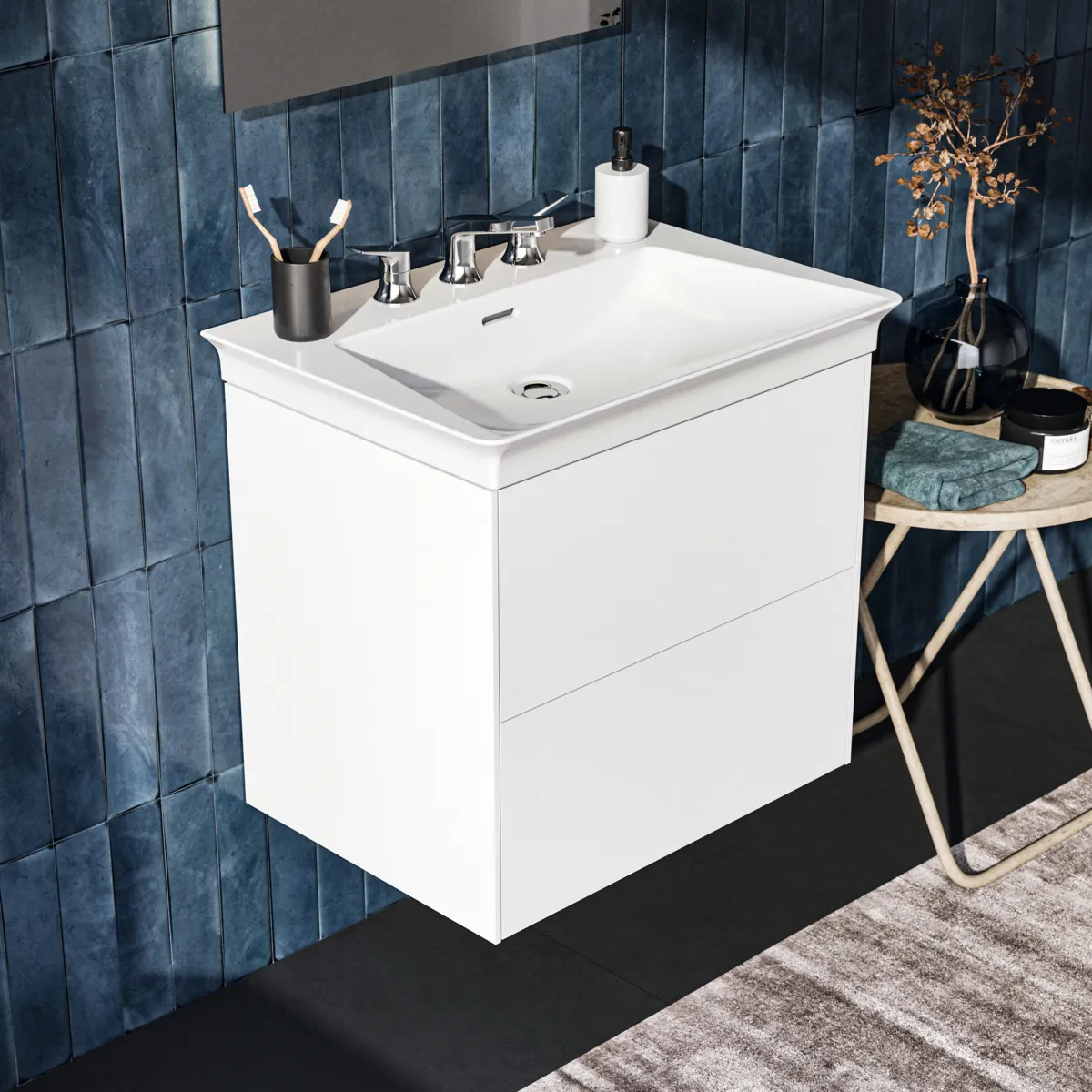 Ideal Standard Möbelwaschtischunterschrank Conca 600 mm 2 Auszüge Weiß matt Ideal Standard Möbelwaschtischunterschrank Conca 600 mm 2 Auszüge Weiß matt