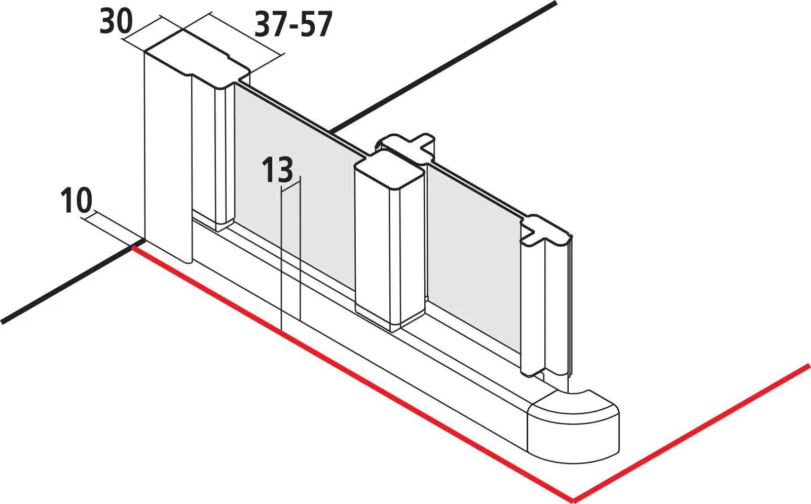 Kermi Duschtür mit Schiebetüren Eckeinstieg 2-teilig (Gleittüren)-Halbteil für Nische und Ecke „IBIZA 2000“ 185 cm Glas Klar, Profile Weiß (RAL 9016), Anschlag links und rechts, Schiebetür zweiteilig Kermi Duschtür mit Schiebetüren Eckeinstieg 2-teilig (Gleittüren)-Halbteil für Nische und Ecke „IBIZA 2000“ 185 cm Glas Klar, Profile Weiß (RAL 9016), Anschlag links und rechts, Schiebetür zweiteilig