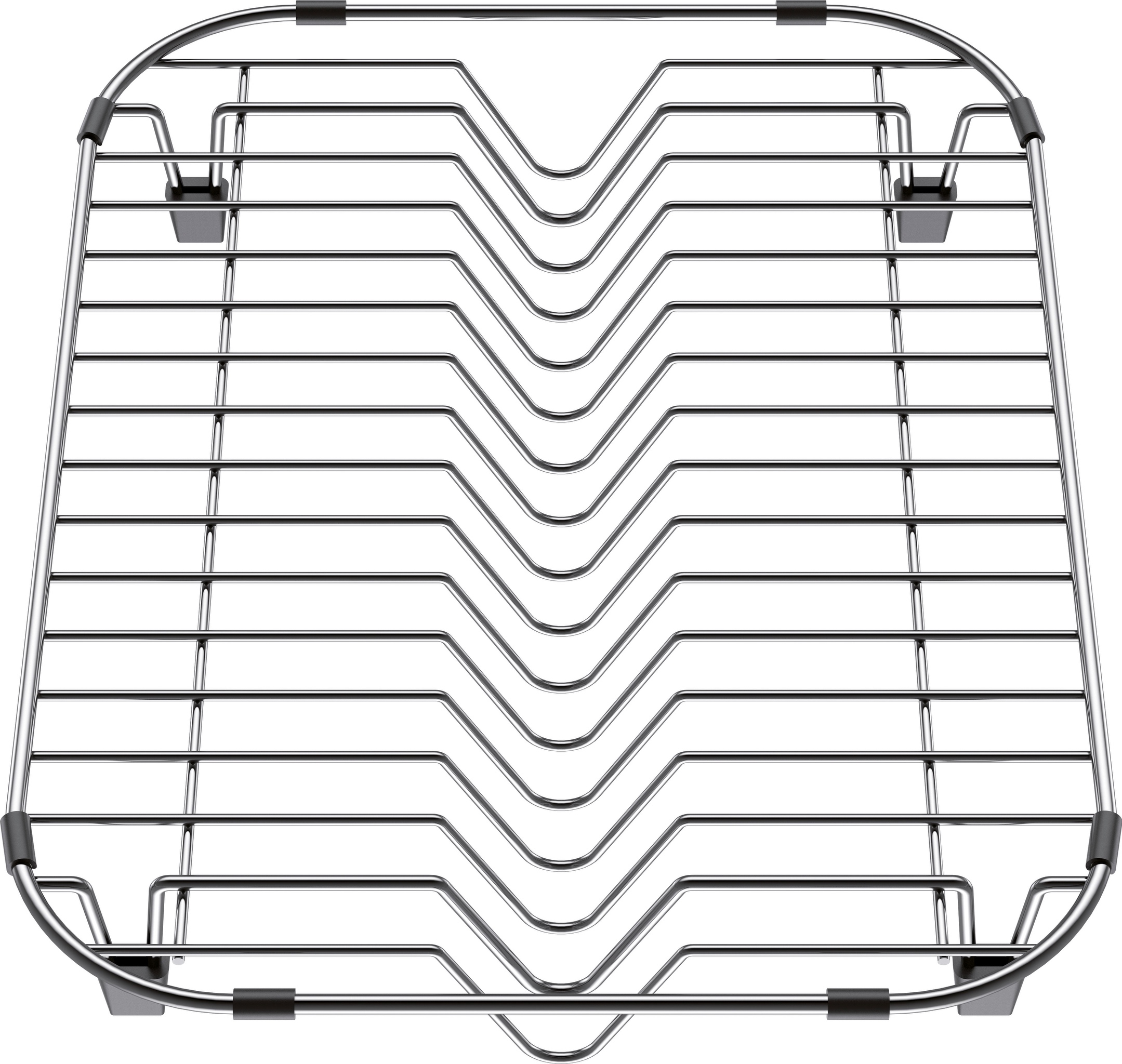 Abtropfrost mit Tellerstapler aus Edelstahl Abtropfrost mit Tellerstapler aus Edelstahl