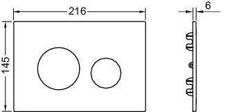 loop Blendenträger für WC-Betätigungsplatte, befliesbar loop Blendenträger für WC-Betätigungsplatte, befliesbar