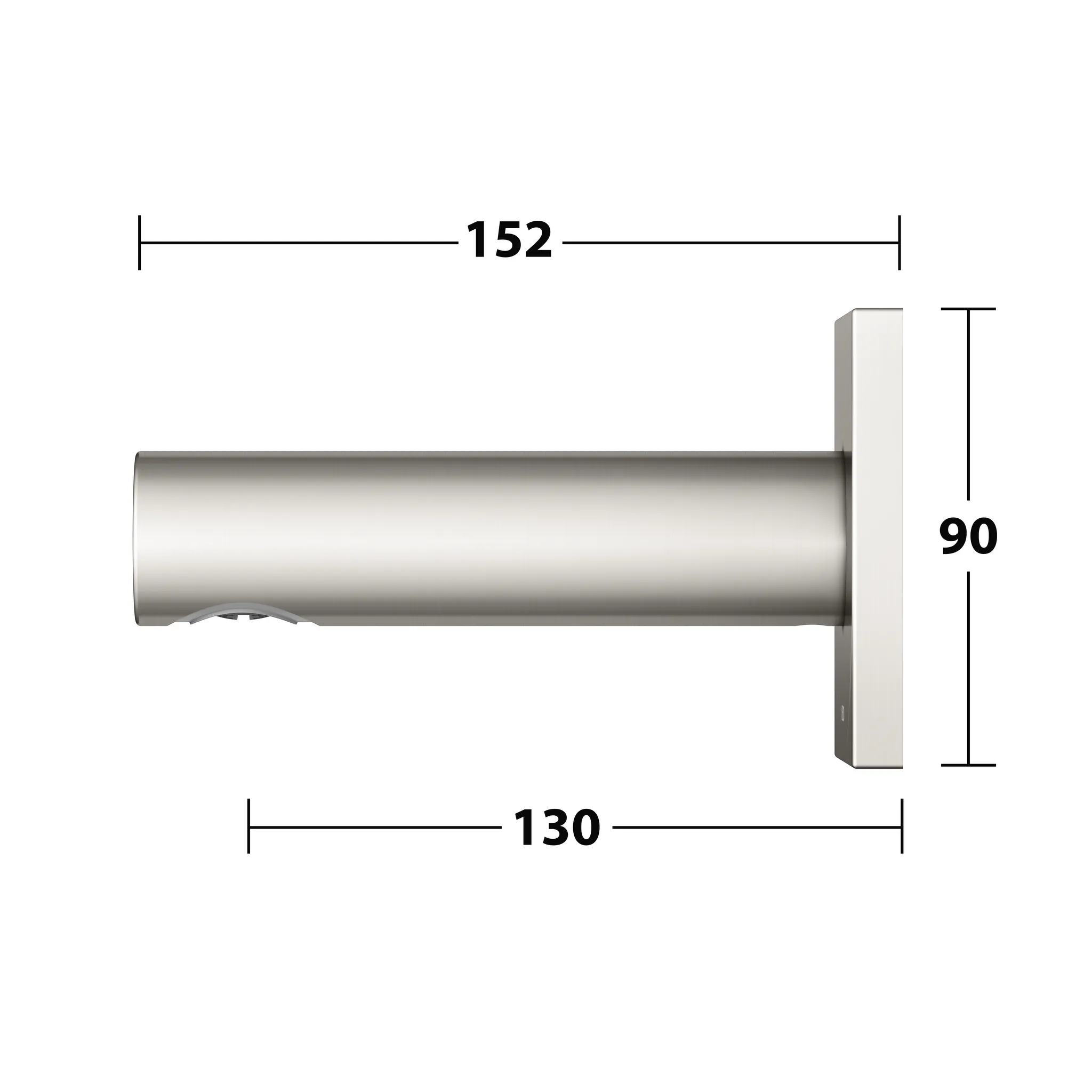 IXMO 59545050002 Wanneneinlauf DN15 eckig Ausladung 130 mm Nickel gebürstet IXMO 59545050002 Wanneneinlauf DN15 eckig Ausladung 130 mm Nickel gebürstet