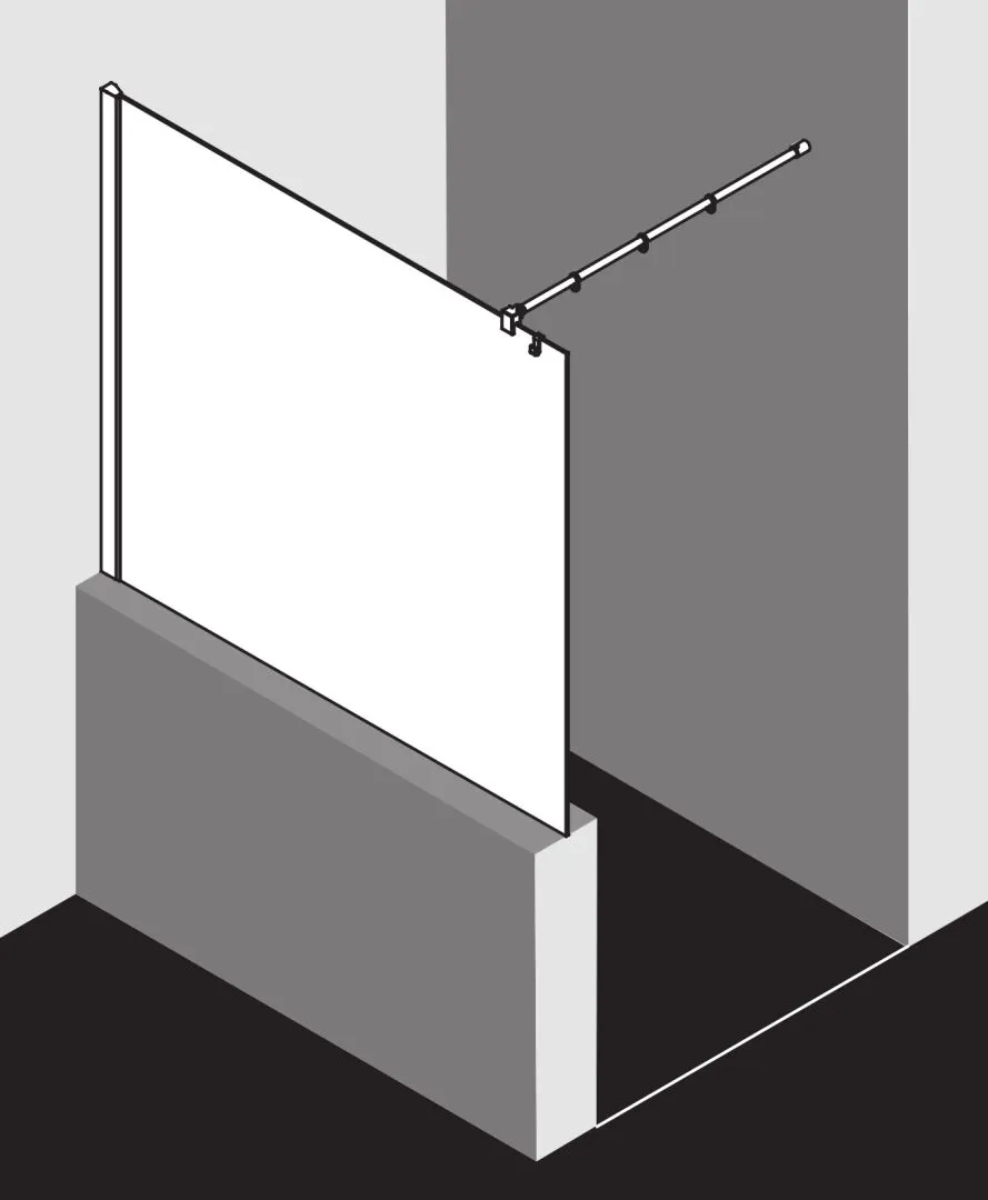 Kermi Duschdesign Walk-In-Duschkabine WALK-IN Wall „FILIA XP“ Glas Klar, Profile Silber Hochglanz, BV: 725 - 750 mm WE: 735 - 760 mm H: 1850 mm