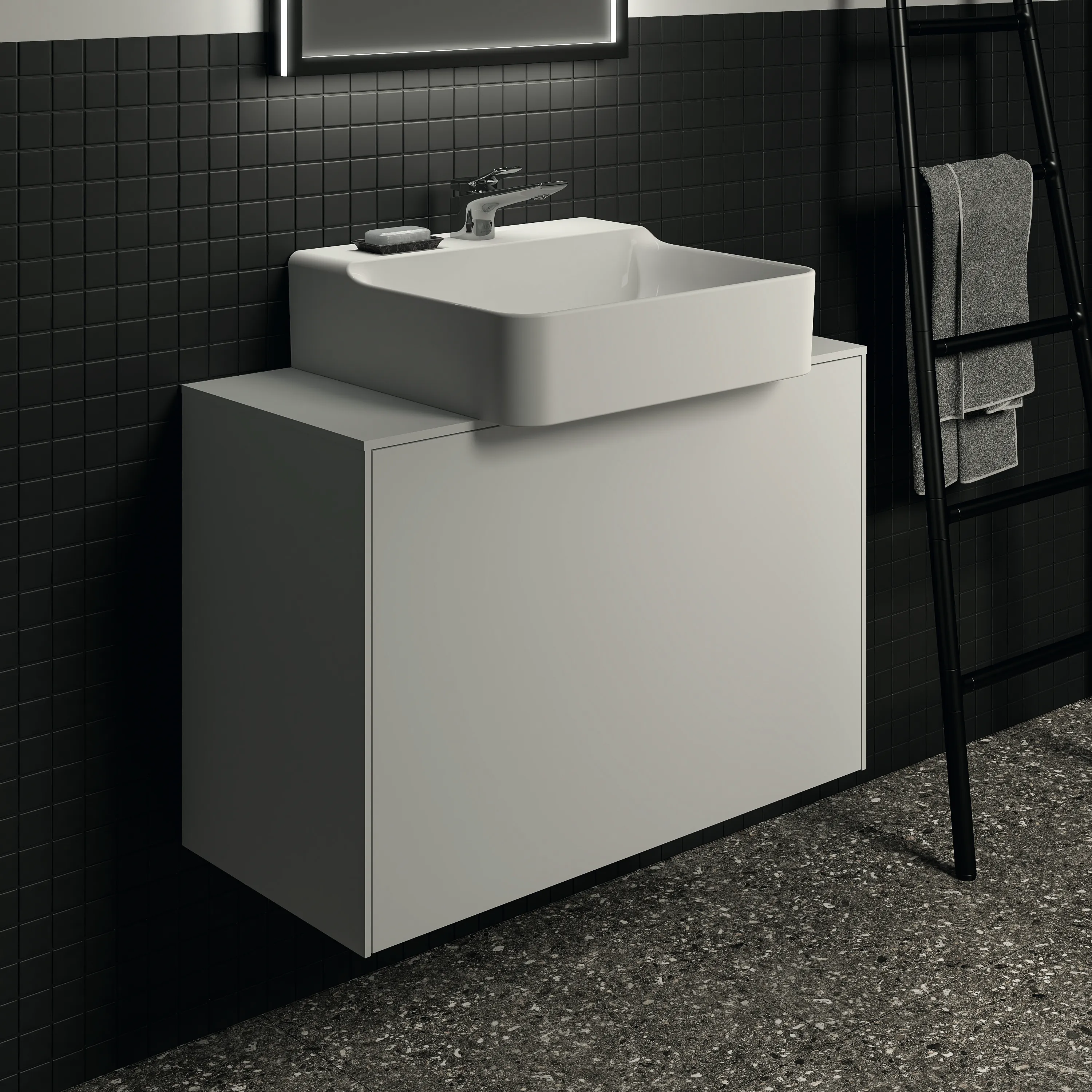 Ideal Standard Waschtischunterschrank „Conca“ 80,2 × 55 × 37,3 cm Weiß matt lackiert