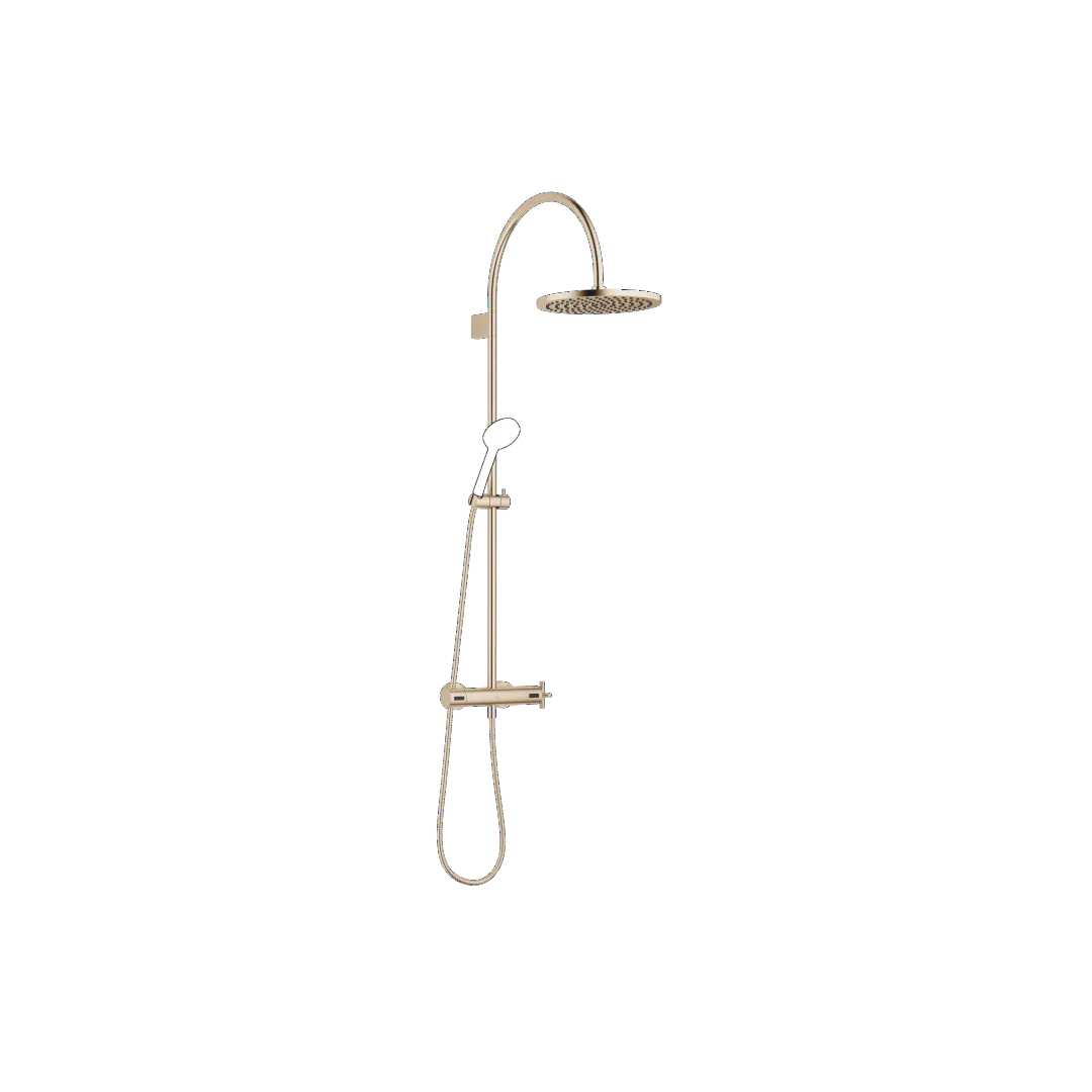Dornbracht Tara Showerpipe mit Brause-Thermostat ohne Handbrause 300mm, Champagne gebürstet (22kt Gold) Dornbracht Tara Showerpipe mit Brause-Thermostat ohne Handbrause 300mm, Champagne gebürstet (22kt Gold)
