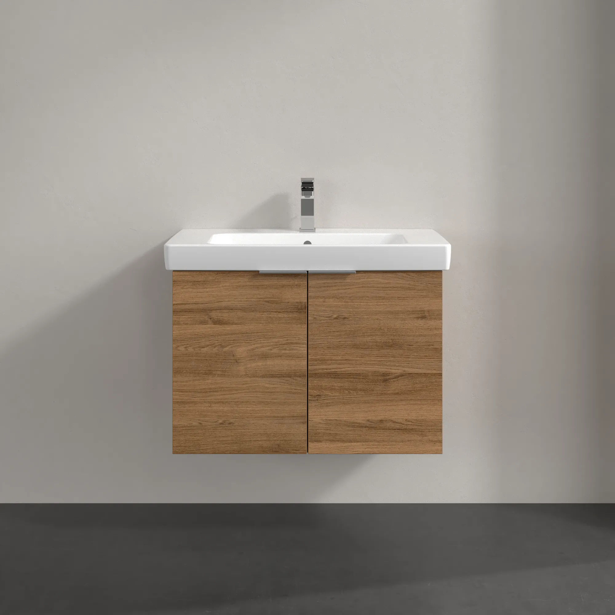 Villeroy & Boch Waschbeckenunterschrank Architectura Kansas Oak, 750 x 520 x 420 mm, mit SoftClosing, 2 Türen, Wandmontage Villeroy & Boch Waschbeckenunterschrank Architectura Kansas Oak, 750 x 520 x 420 mm, mit SoftClosing, 2 Türen, Wandmontage