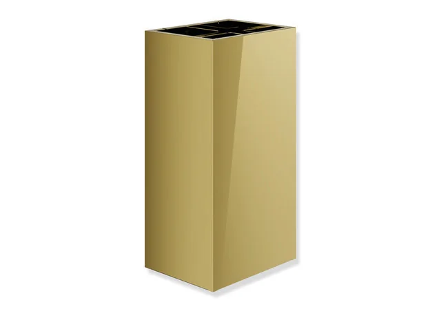HEWI Papierabfallbehälter System 900, Edelstahl PVD gold glänzend, 25 Liter, 260 x 203 x 501 mm, wandmontierbar oder freistehend