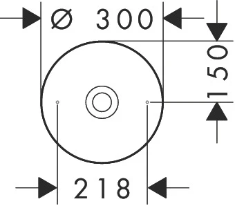 AXOR Suite Waschbecken & Badewannen Aufsatzwaschtisch 300 ohne Hahnloch und Überlauf Chrom