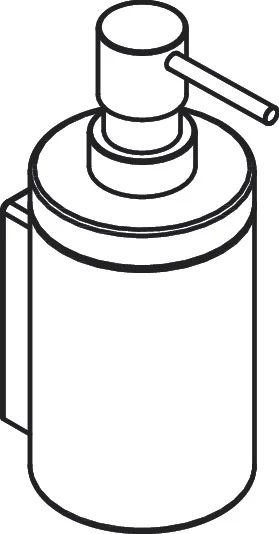 Hansgrohe AXOR Universal Circular Lotionspender, Chrom, Wandmontage, 300 ml, Dosiermenge 2 ml