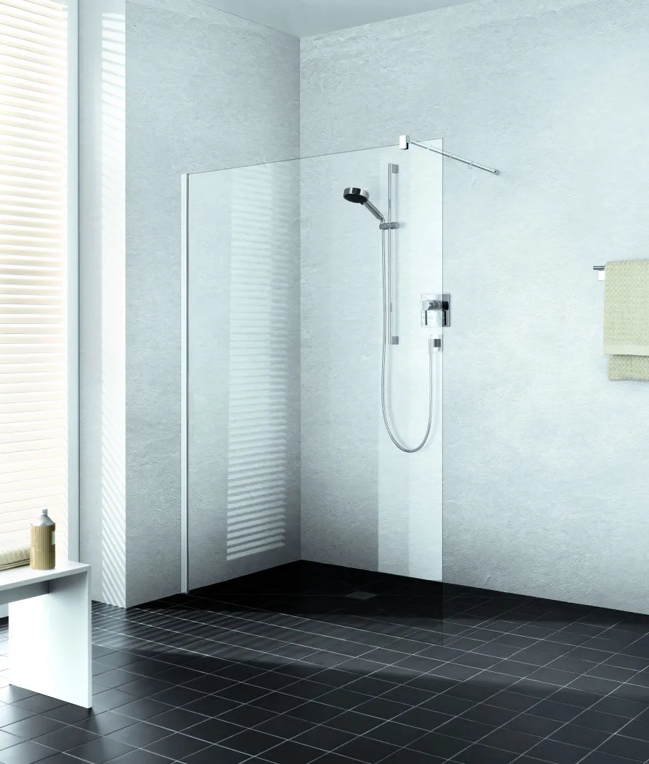 Kermi Duschdesign Walk-In-Duschkabine „WALK-IN XB“ Glas Klar, Profile Silber Mattglanz, BV: 780 - 800 mm WE: 785 - 805 mm H: 2000 mm