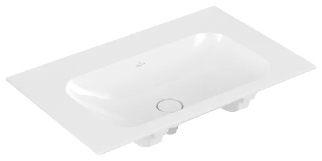 Villeroy & Boch Schrankwaschtisch aus TitanCeram „Finion“ 800 × 500 × 160 mm, ohne Hahnlochbohrung in Weiß Alpin, mit CeramicPlus Villeroy & Boch Schrankwaschtisch aus TitanCeram „Finion“ 800 × 500 × 160 mm, ohne Hahnlochbohrung in Weiß Alpin, mit CeramicPlus