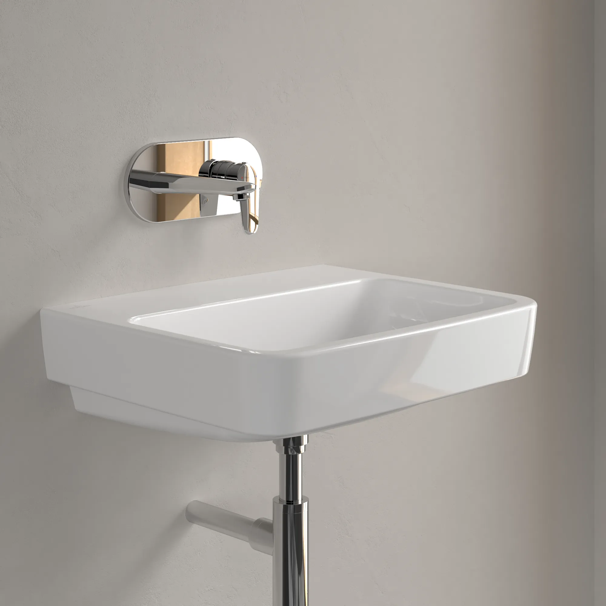 Villeroy & Boch Einbau-/Aufsatz Wandwaschtisch geschliffen „O.novo“ 550 × 460 × 175 mm, für Becken mittig, ohne Hahnlochbohrung in Weiß Alpin Villeroy & Boch Einbau-/Aufsatz Wandwaschtisch geschliffen „O.novo“ 550 × 460 × 175 mm, für Becken mittig, ohne Hahnlochbohrung in Weiß Alpin