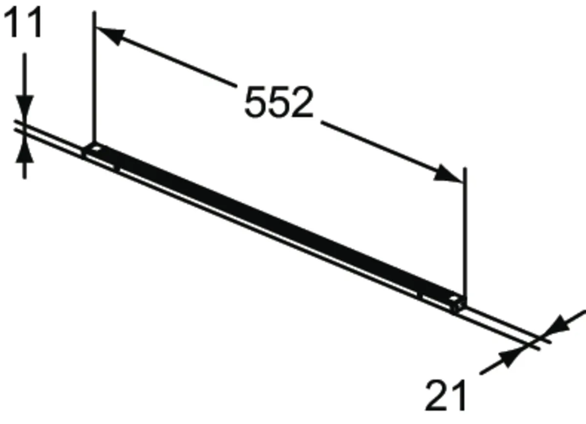 Ideal Standard Conca Schubladenleuchten-Set, 552mm, Anthrazit
