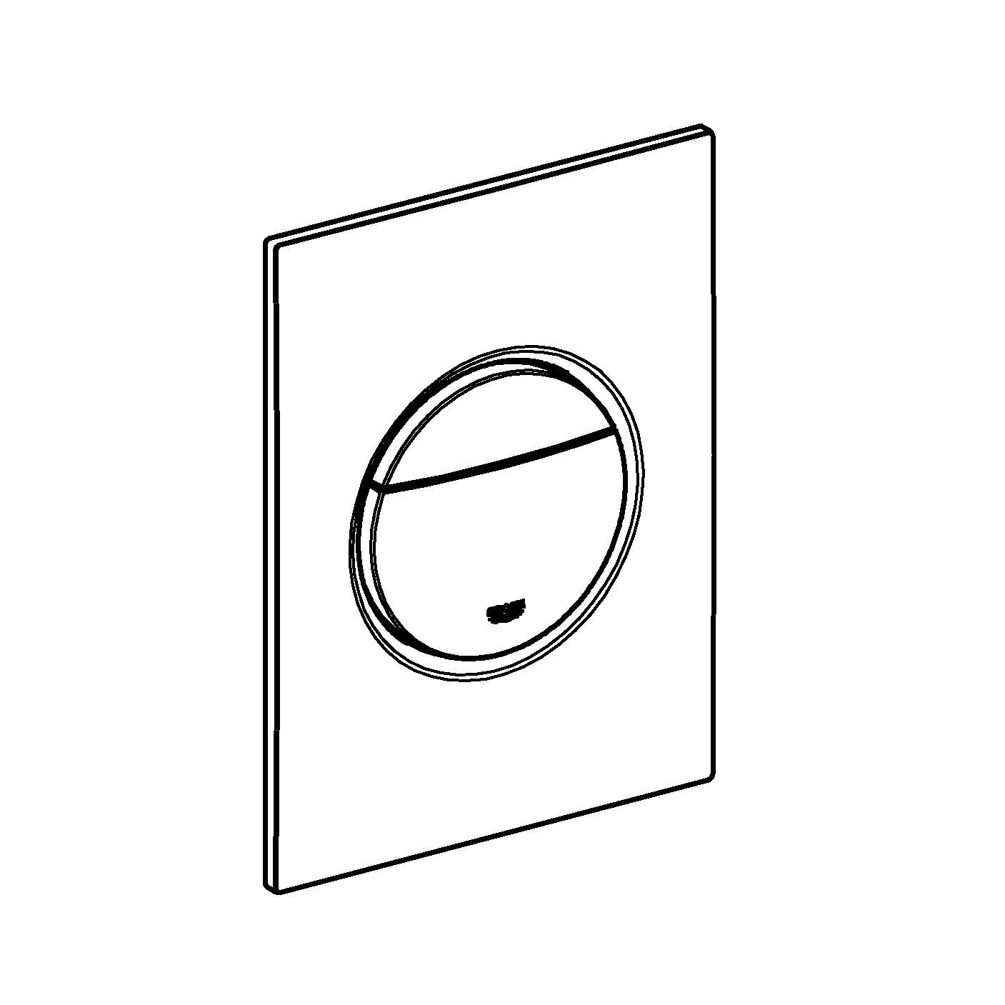 WC-Betätigung Nova Cosmopolitan S 37601, 2-Mengen- und Start & Stopp-Betätigung, 130 x 172 mm, für kleinen Revisionsschacht, senkrechte Montage, alpinweiß