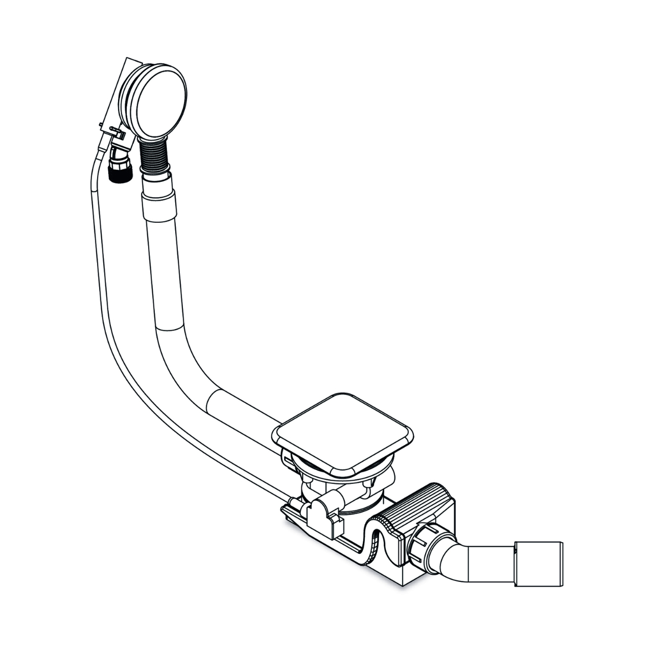 Kaldewei Ablaufgarnitur mit emaillierter Ablaufabdeckung für Modell 4081 „Conoduo“, „Incava“ in alpinweiß