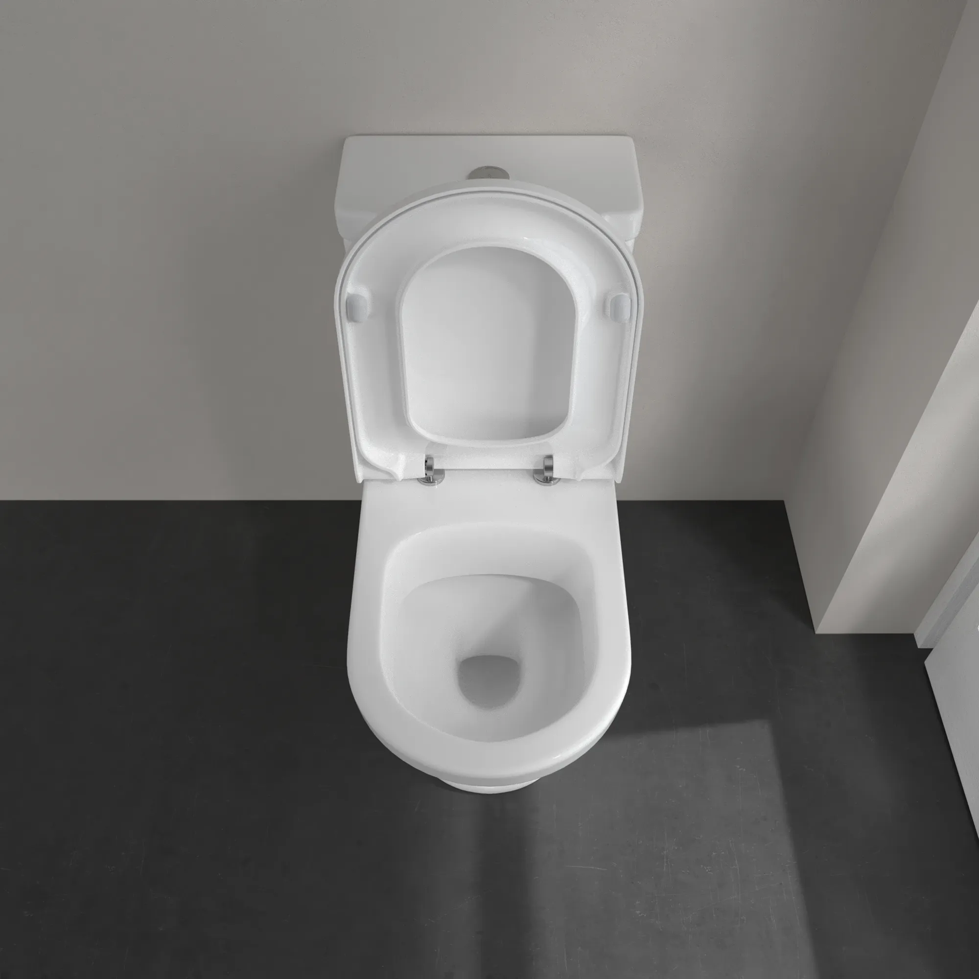 Stand-Tiefspül-WC für Kombination mit Spülkasten „Hommage“ 37 × 39 × 72,5 cm in Weiß Alpin mit CeramicPlus, mit Spülrand Stand-Tiefspül-WC für Kombination mit Spülkasten „Hommage“ 37 × 39 × 72,5 cm in Weiß Alpin mit CeramicPlus, mit Spülrand