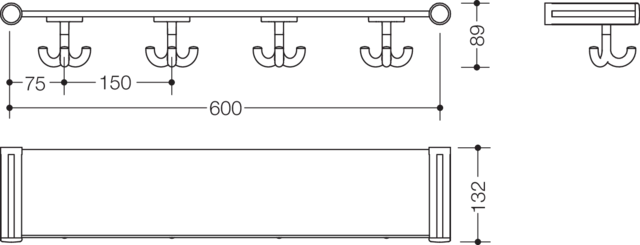 HEWI Ablage in 63 cm