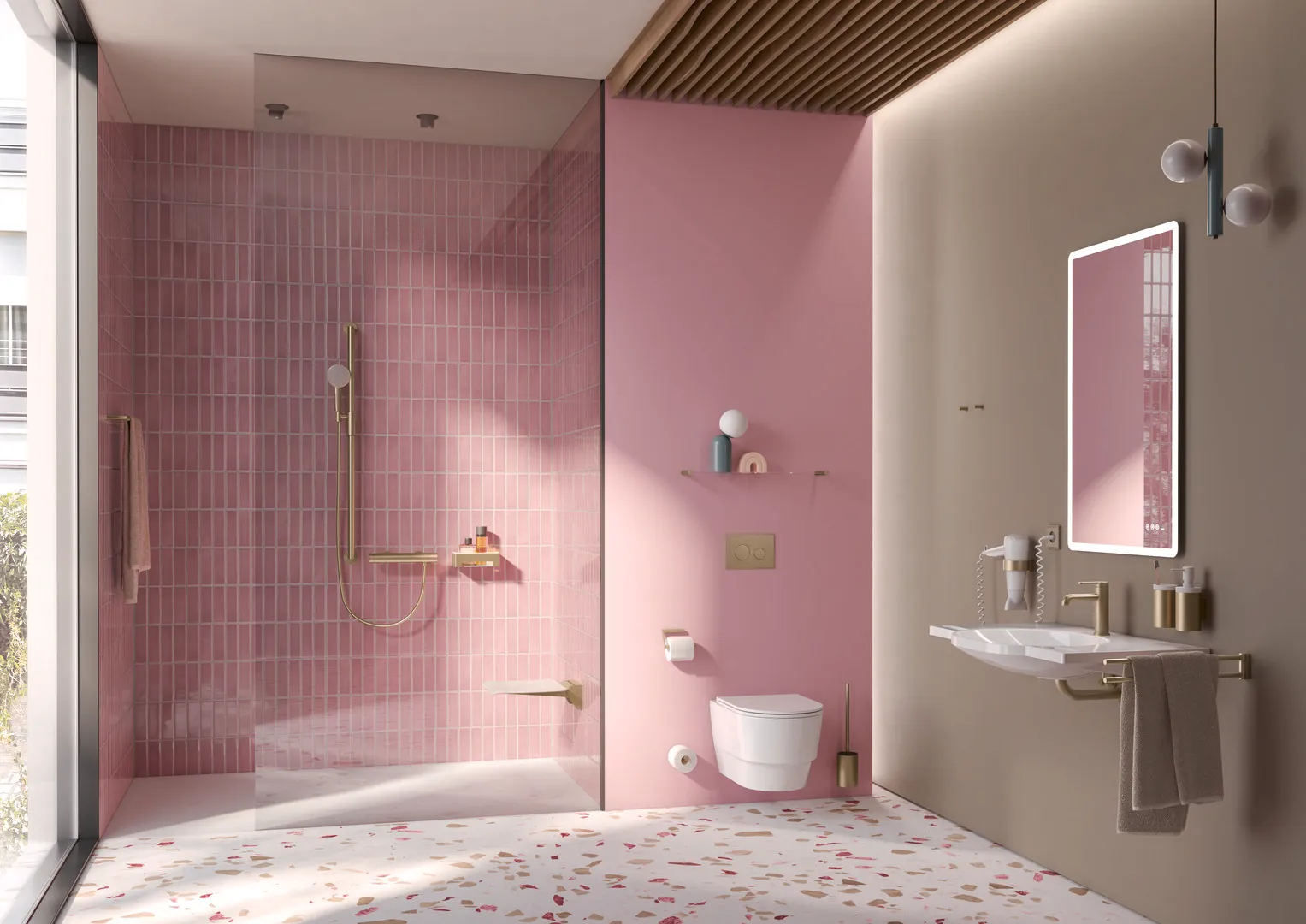 Duschkorb des Systems 900, Halter aus Edelstahl, PVD, Einsatz aus Kunststoff, weiß, B: 220 mm, H: 67 mm, T: 115 mm, in Farbe CK (messing glänzend) Duschkorb des Systems 900, Halter aus Edelstahl, PVD, Einsatz aus Kunststoff, weiß, B: 220 mm, H: 67 mm, T: 115 mm, in Farbe CK (messing glänzend)