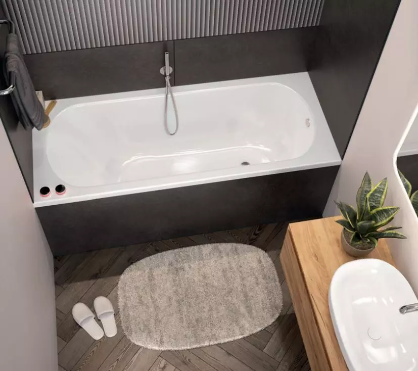 repaBAD Wandpaneel Repaneel „Estilo“ 1250 × 2500 mm in Terrazzo Hellgrau