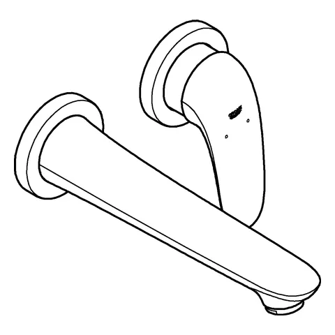 Grohe Eurostyle 2-Loch-Waschtischbatterie Wandmontage chrom Grohe Eurostyle 2-Loch-Waschtischbatterie Wandmontage chrom