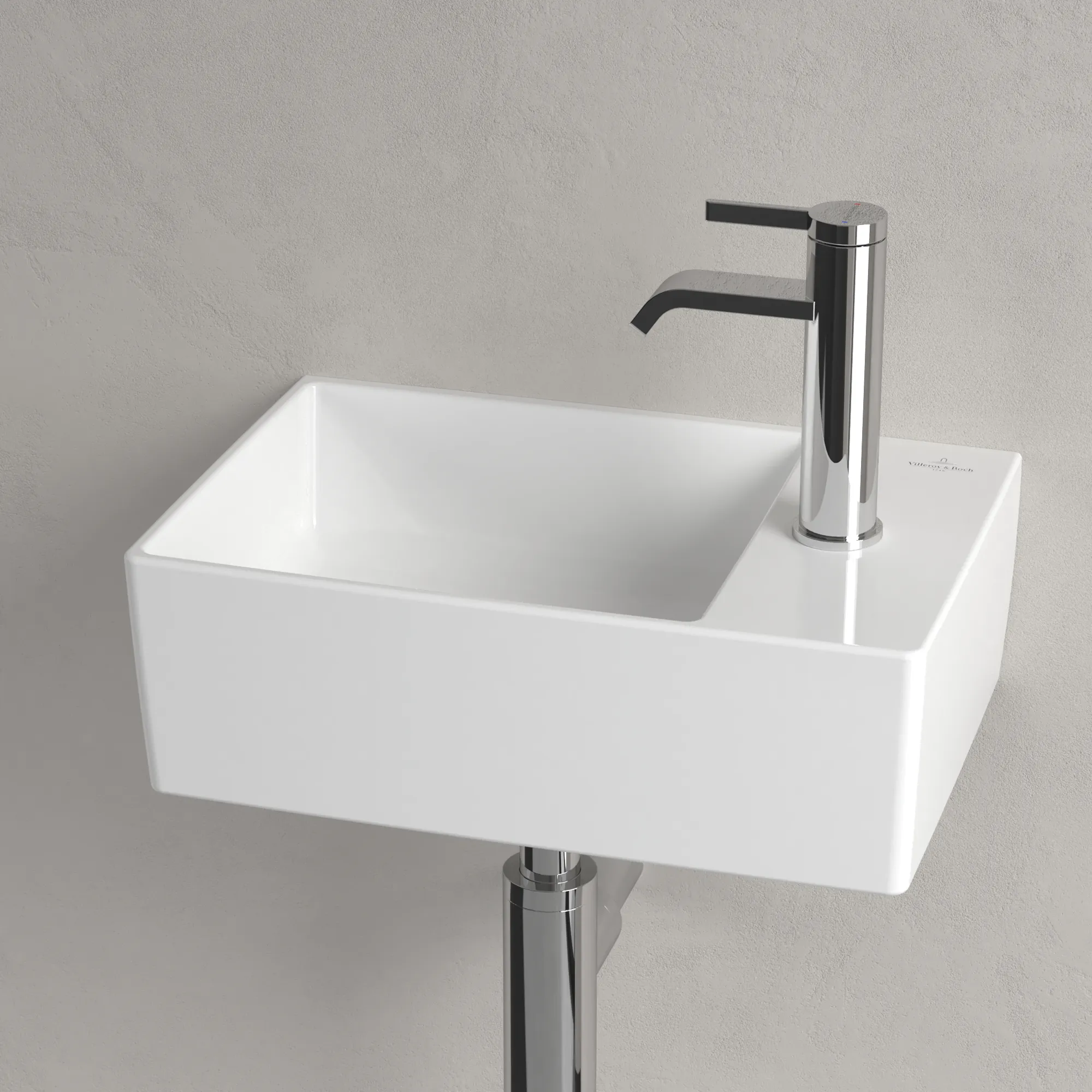 Villeroy & Boch Handwaschbecken aus TitanCeram geschliffen „Memento 2.0“ 400 × 260 × 111 mm, mit Hahnlochbohrung, Hahnlochposition mittig in Weiß Alpin Villeroy & Boch Handwaschbecken aus TitanCeram geschliffen „Memento 2.0“ 400 × 260 × 111 mm, mit Hahnlochbohrung, Hahnlochposition mittig in Weiß Alpin