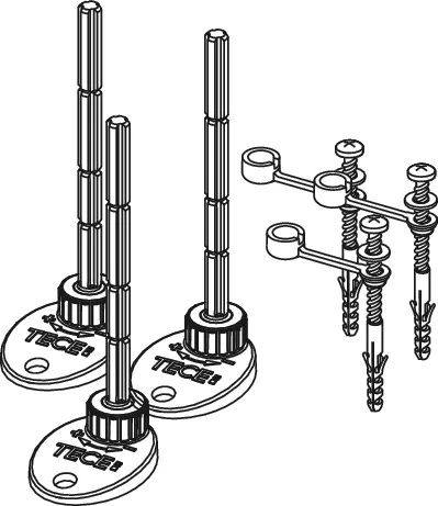 TECEdrainprofile Montagefüße Set
