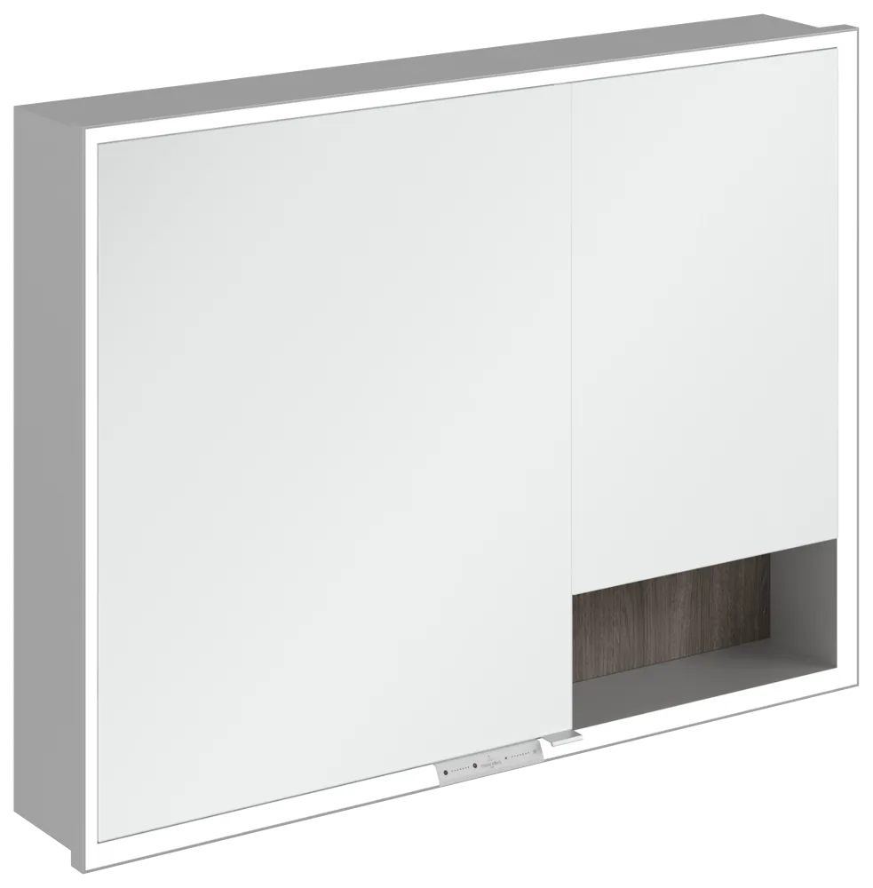Villeroy & Boch Einbau-Spiegelschrank „My View+“ 1000 × 750 × 168 mm in Stone Oak