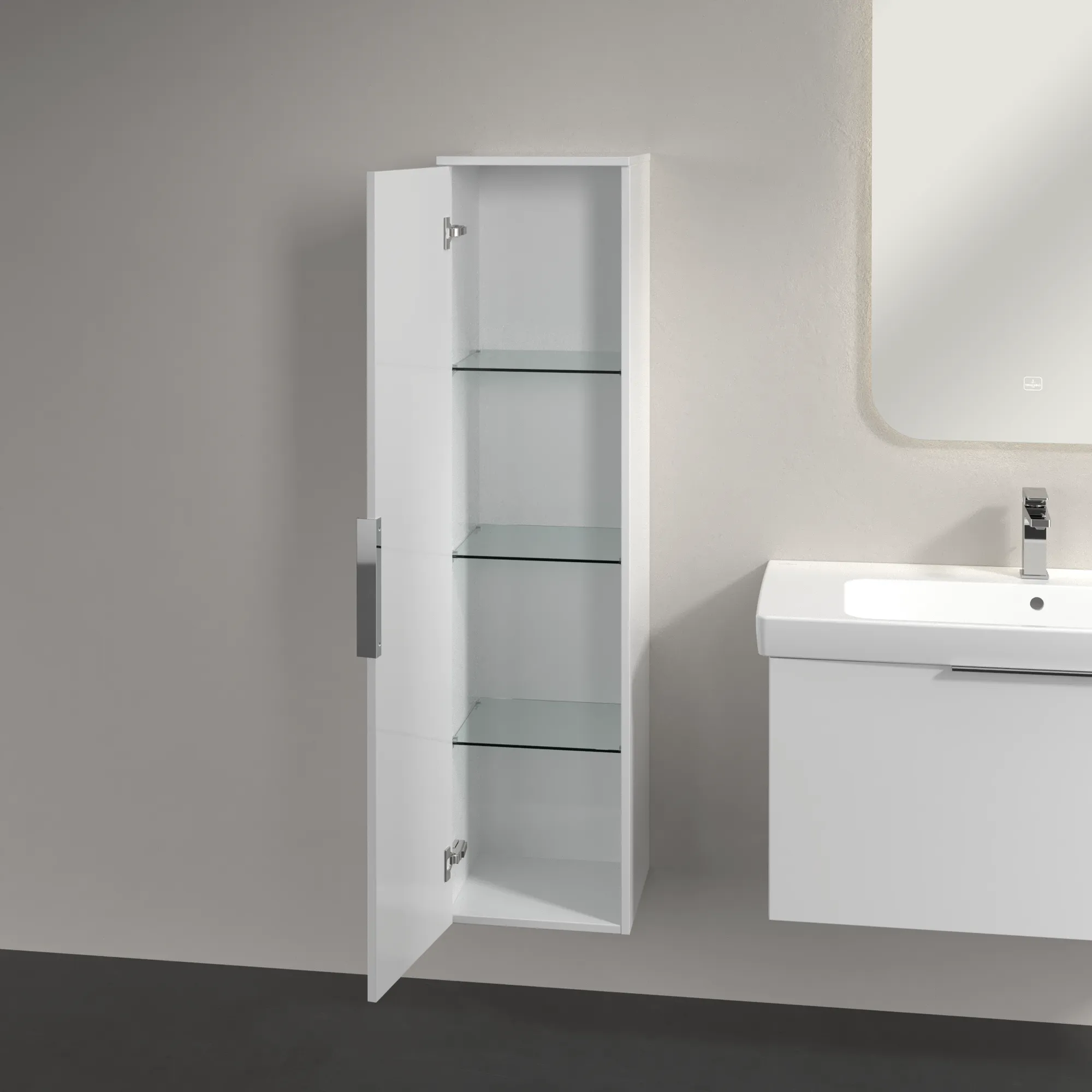 Villeroy & Boch Hochschrank „Architectura“ 35 × 140 cm White, Anschlag links Villeroy & Boch Hochschrank „Architectura“ 35 × 140 cm White, Anschlag links