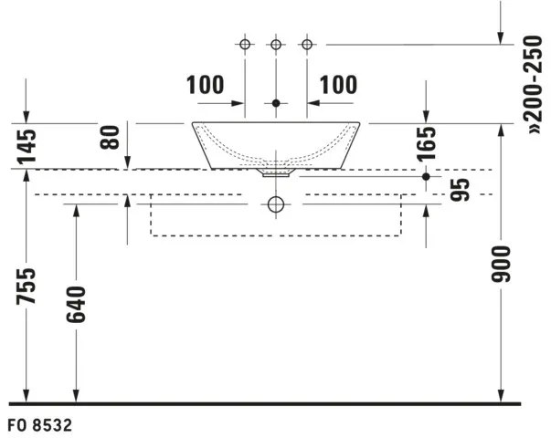 Aufsatzwaschtisch „Starck 1“, mit Überlauf Aufsatzwaschtisch „Starck 1“, mit Überlauf