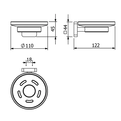Kludi VELA S Seifenschale mattschwarz, Artikel-Nr.: 2598539