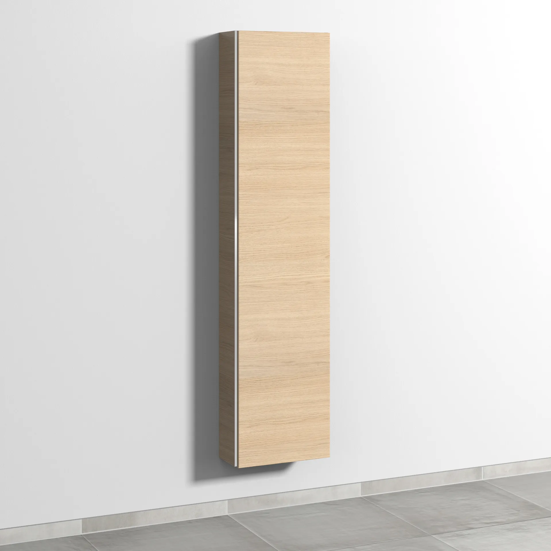 Sanipa Hochschrank „3way“ 400 × 1700 × 197 mm Anschlag rechts, in Eiche Nordic, Anschlag rechts