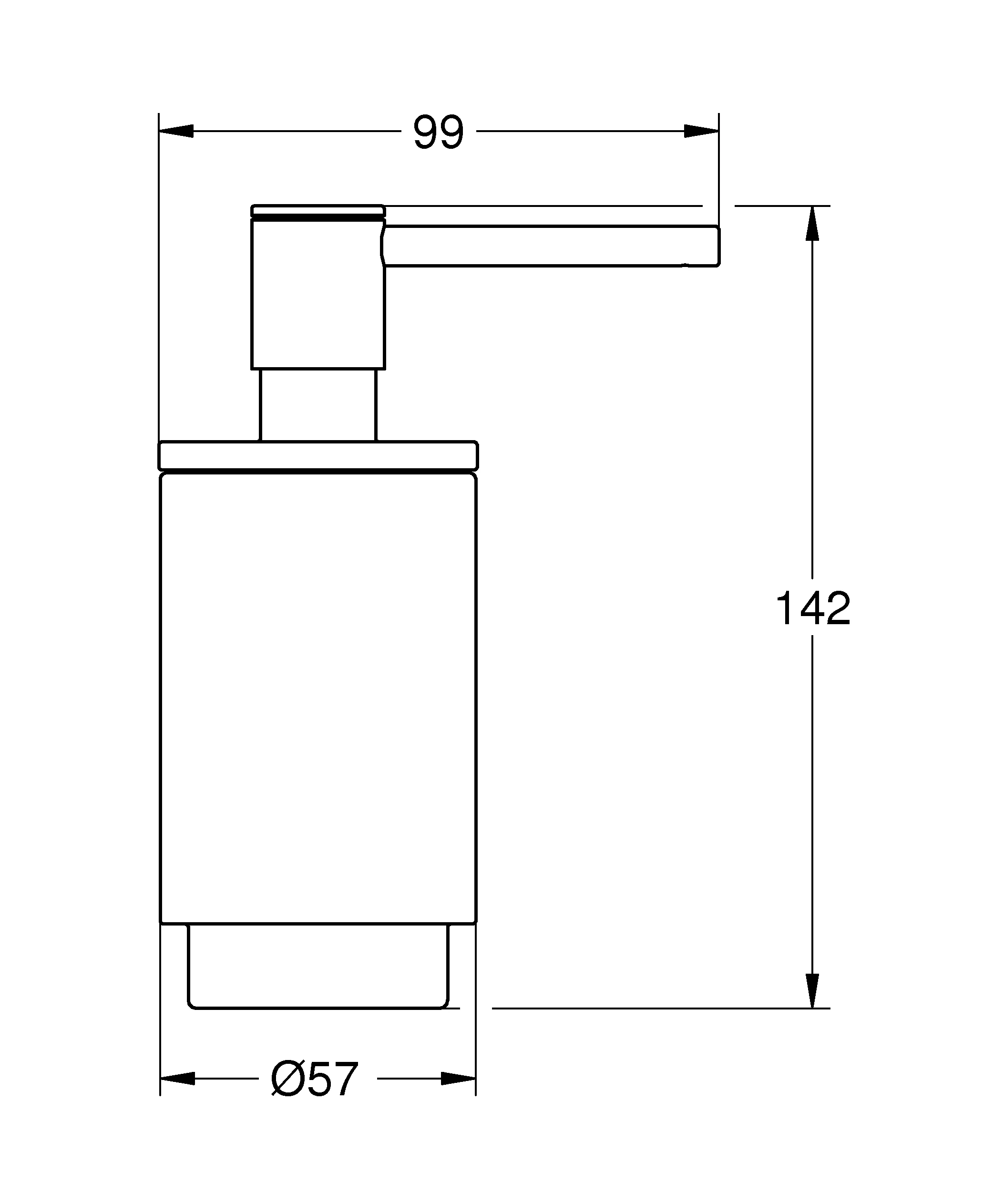 Seifenspender Selection 41028, für Halter 41027, chrom