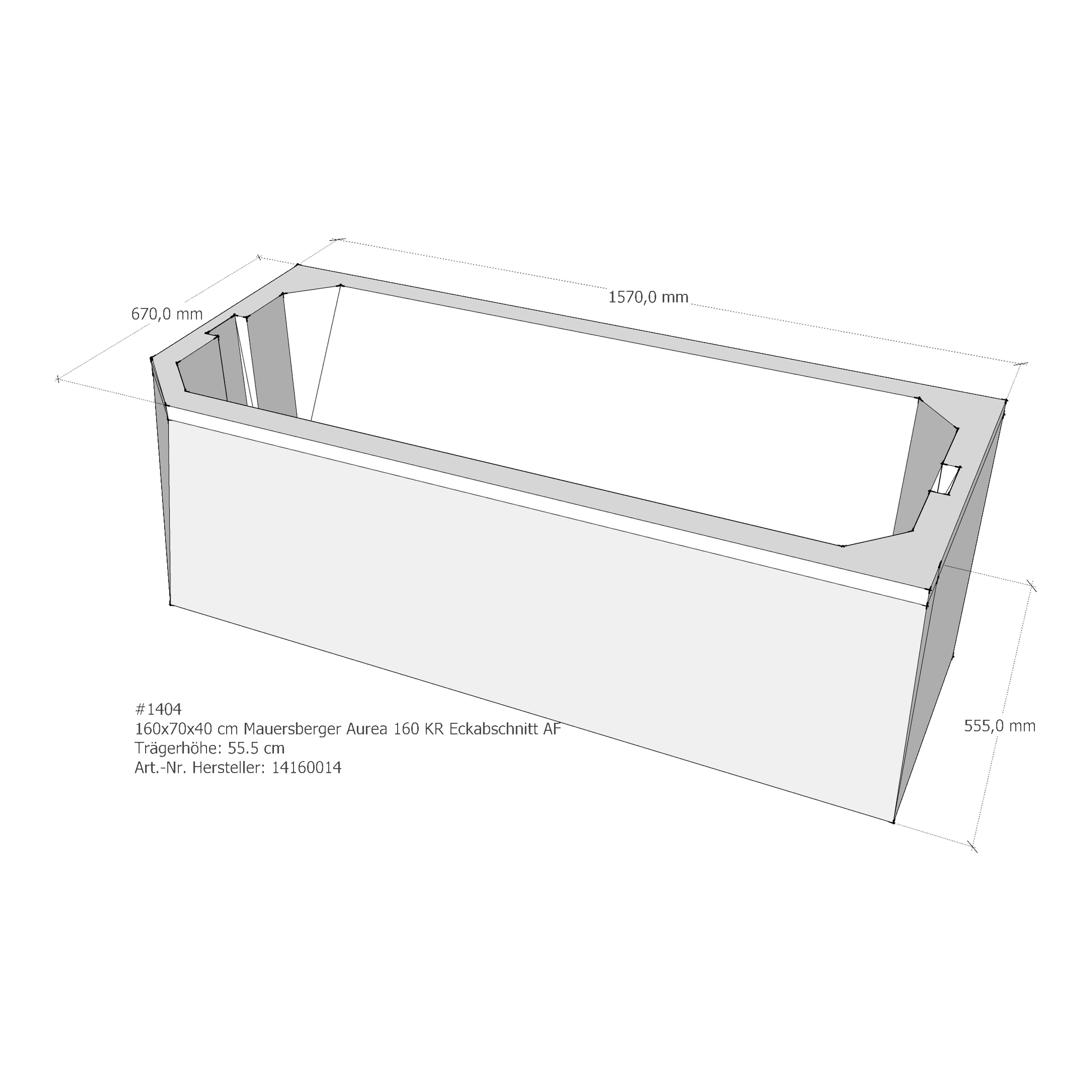 Badewannenträger für Mauersberger Aurea 160 KR 160 × 70 × 40 cm Badewannenträger für Mauersberger Aurea 160 KR 160 × 70 × 40 cm